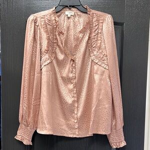 Elegant Pink Ruffled Women's Top by Umgee Size S